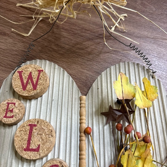 Heart Shaped Welcome Sign with Floral Decor - Picture 2 of 6